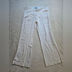 Rare Vintage MARCIANO 100% Linen Wide-Leg Trousers (Made in USA) Sz4